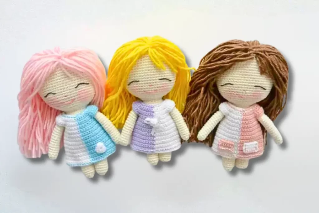 Bonecas Três Marias Mini Amigurumi
