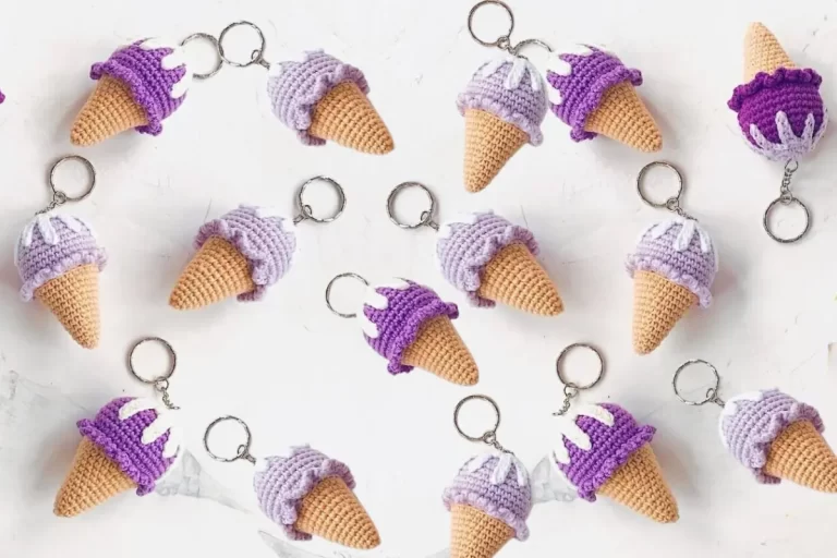 Chaveiro Sorvetes Amigurumi