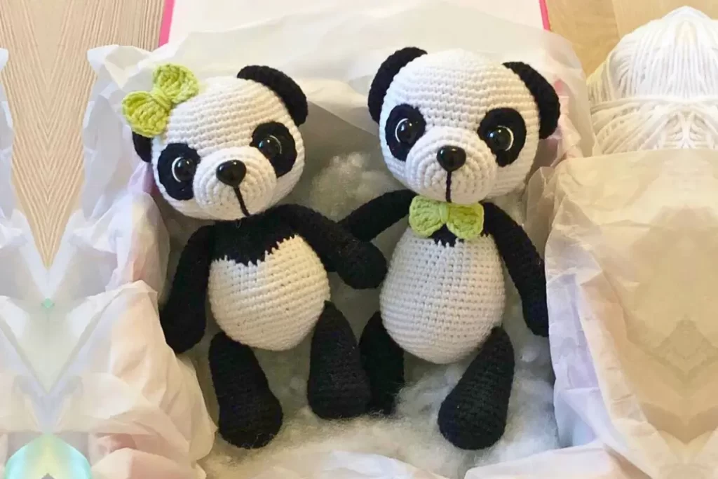 Croche Casal Urso Panda Amigurumi