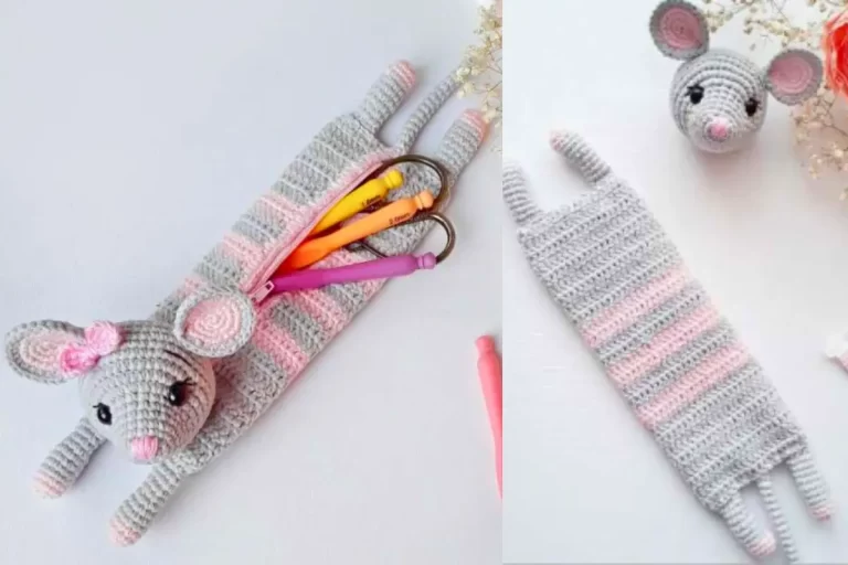 Estojo para Lápis de Crochê