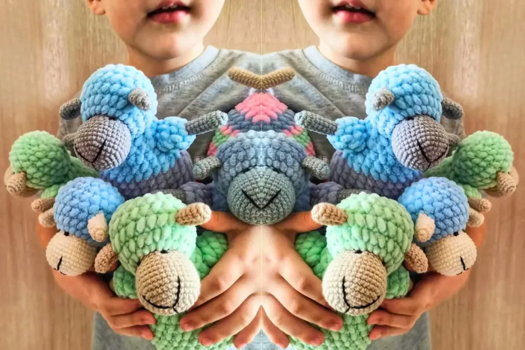 Ovelhas Coloridas Amigurumi