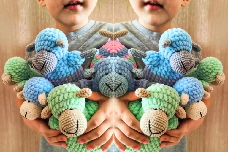 Ovelhas Coloridas Amigurumi