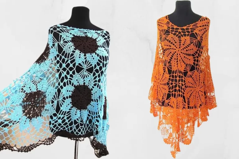 Poncho Feminino de Crochê