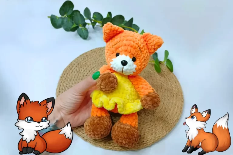 Raposa de Vestido Amarelo Amigurumi