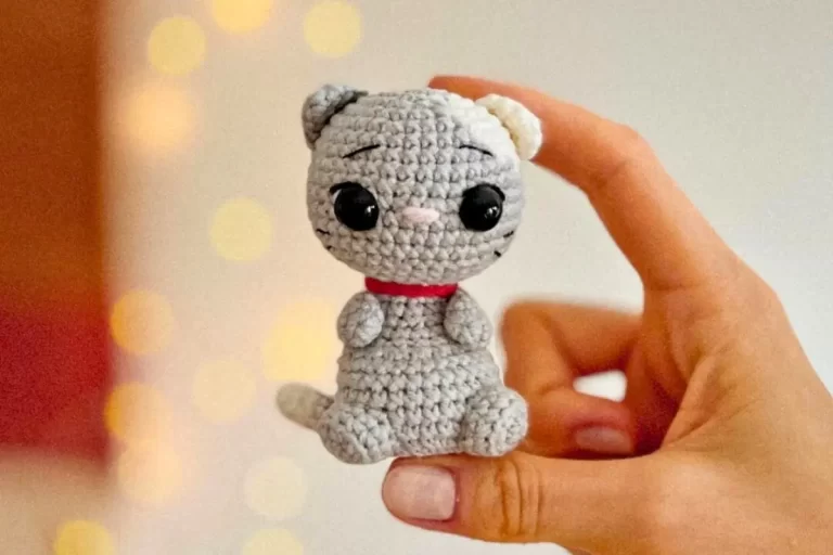 Receita Passo a Passo Gratis do Mini Gatinho Amigurumi
