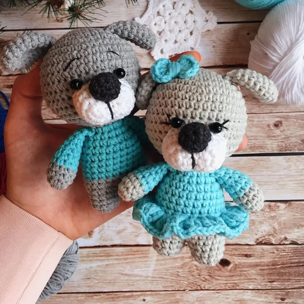 Mini Cachorrinhos Amigurumi