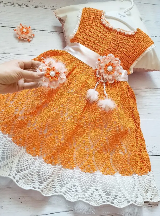 Vestido Infantil De Croche Princesa