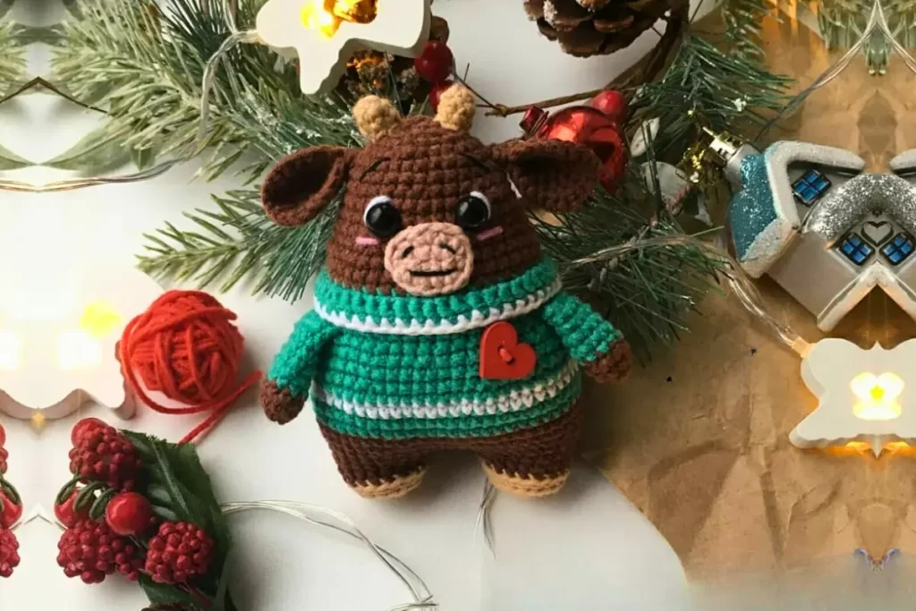 Touro de Sueter Amigurumi
