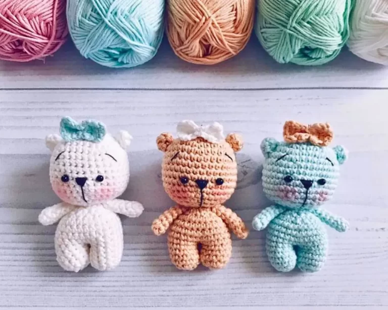 Ursinhos de Lacinho Amigurumi