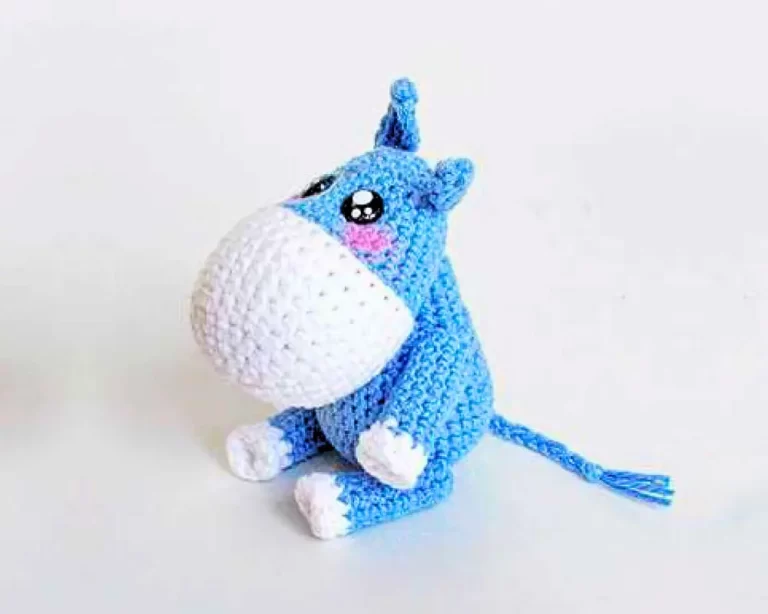 Burrinho Azul Amigurumi