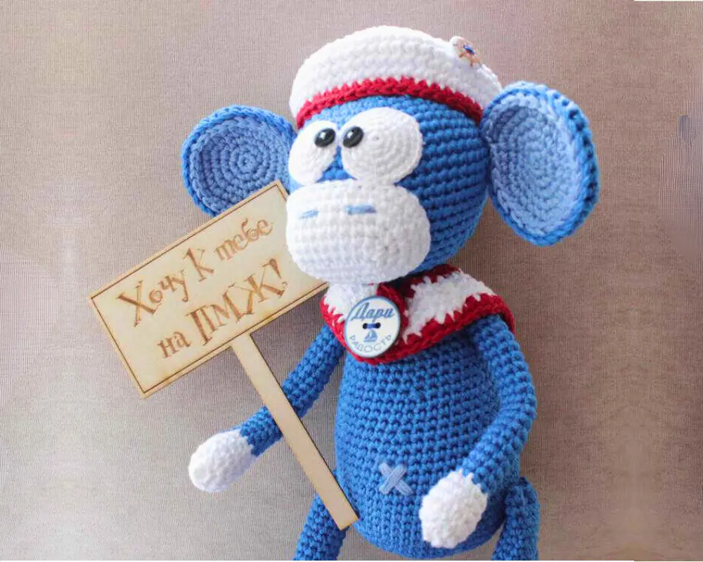 Macaco Azul Amigurumi