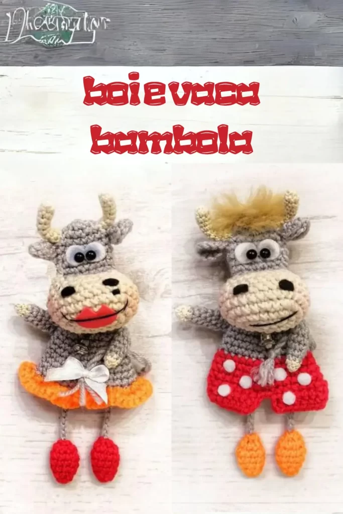 Boi e Vaca Bambola Amigurumi Pinterest