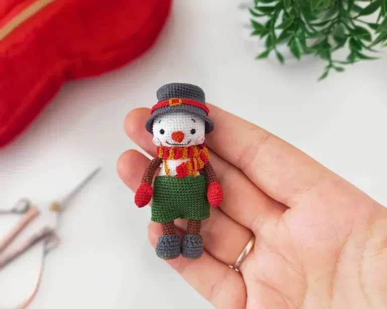 Boneco de Neve Natalino Amigurumi