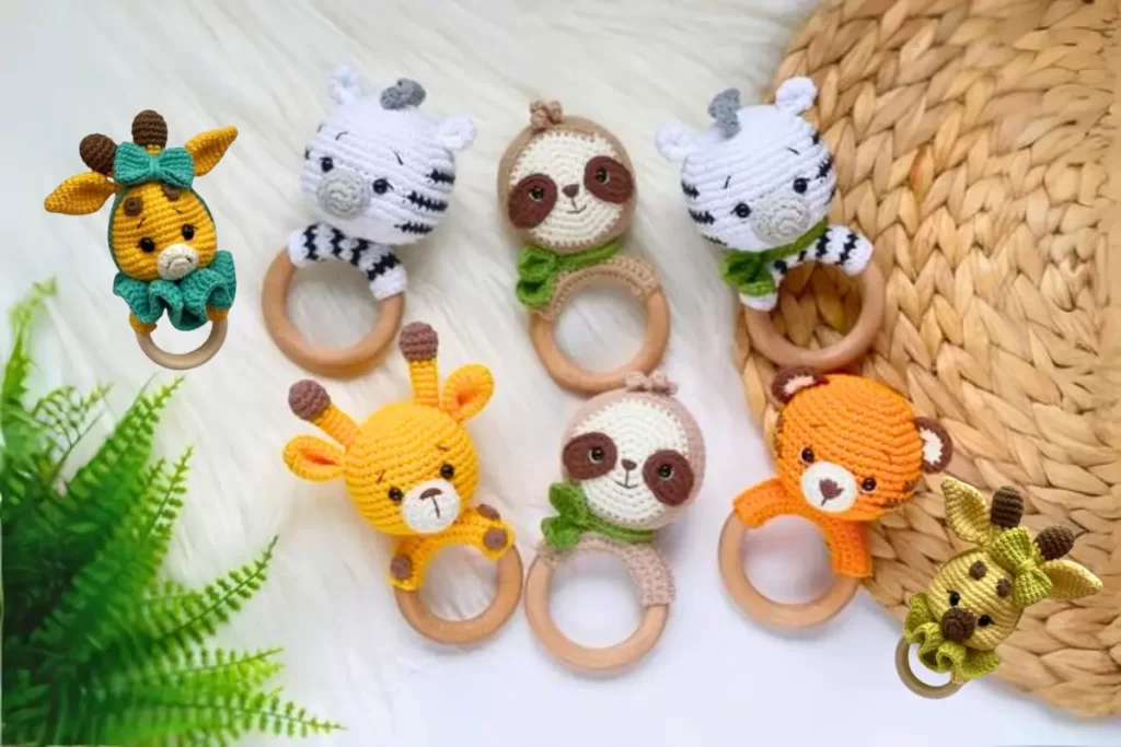 2 Chocalhos Girafa Amigurumi