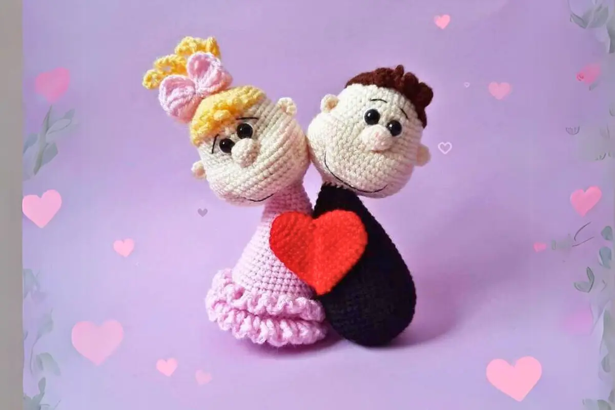 Emma e Ethan o Casal Apaixonado Amigurumi Receita Passo a passo gratis