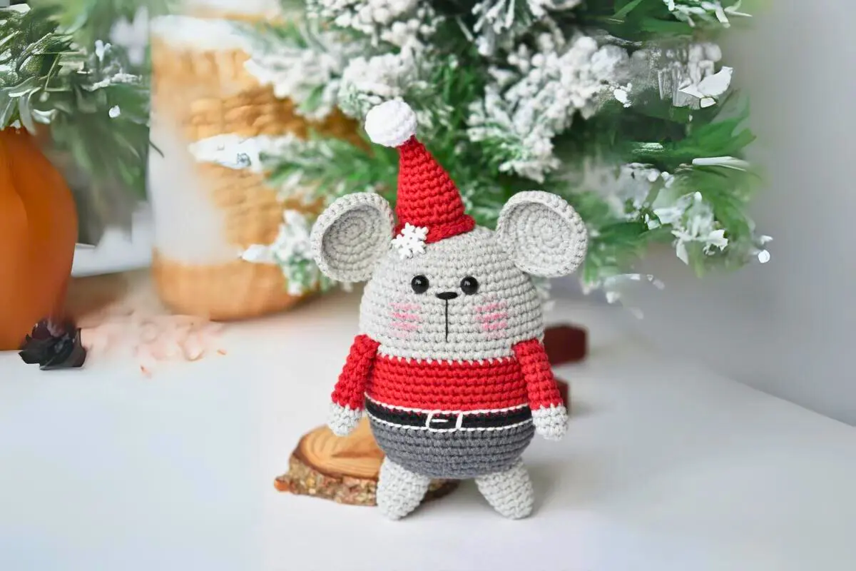 Ratinho Natalino Amigurumi