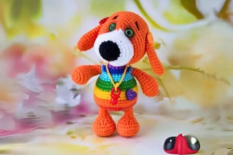 Cachorro Arco-Iris Amigurumi