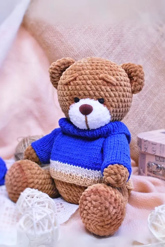 Ursinho de Sueter Azul Amigurumi Pinterest