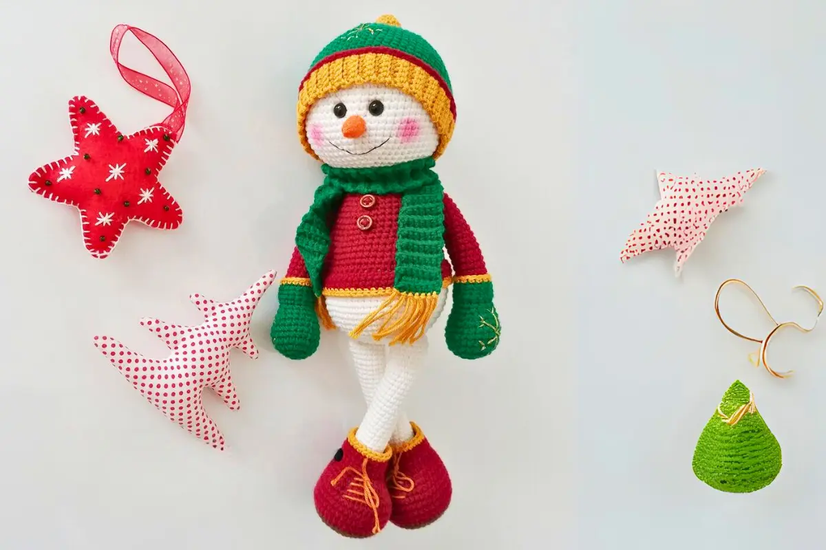 Boneco de Neve Amigurumi