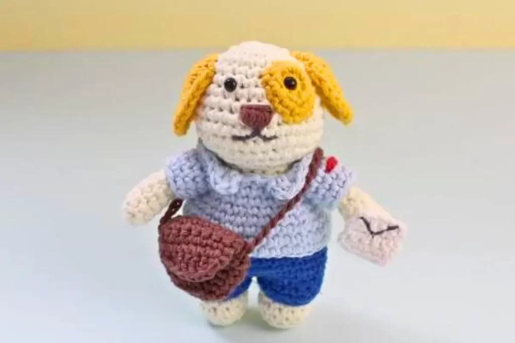 Cachorrinho Carteiro Amigurumi