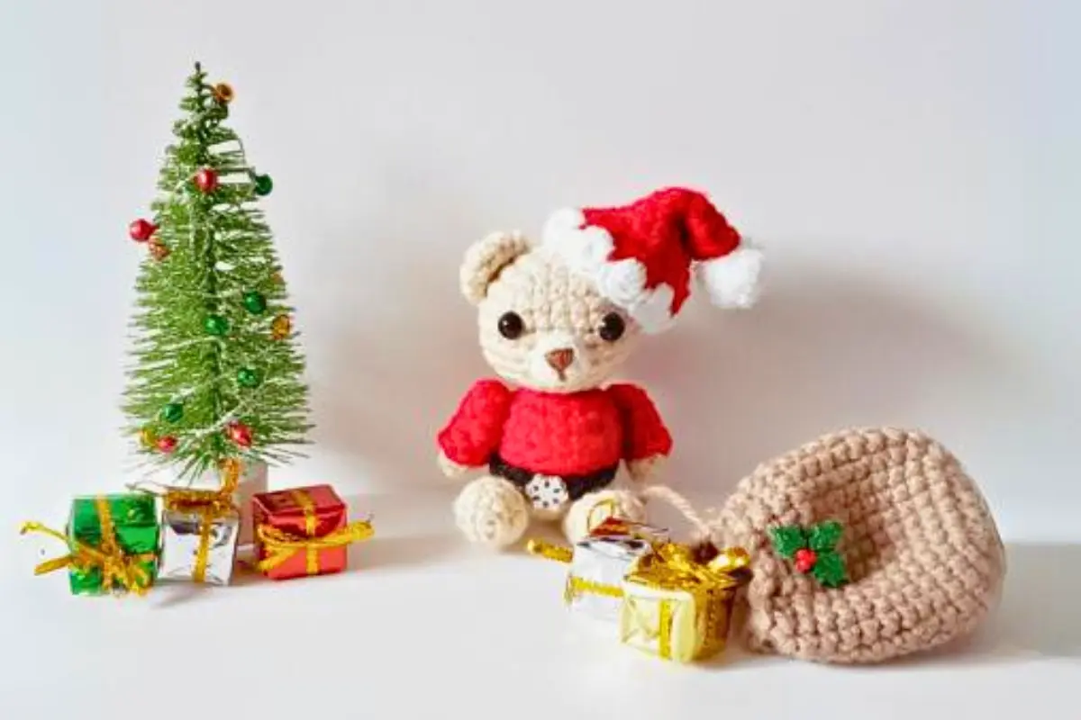 Ursinho de Natal Amigurumi