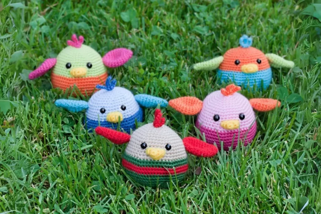 Passarinhos Coloridos Amigurumi