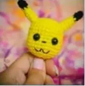 Chaveiro Boneco Pikachu Amigurumi 1