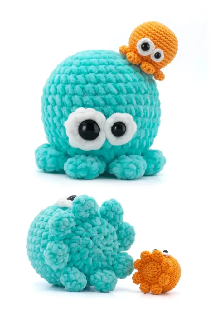 Receita Passo a Passo gratis Polvo Bebê Amigurumi Pinterest