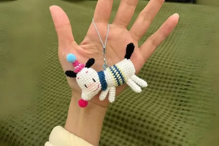 Pingente Chaveiro Cachorrinho Amigurumi