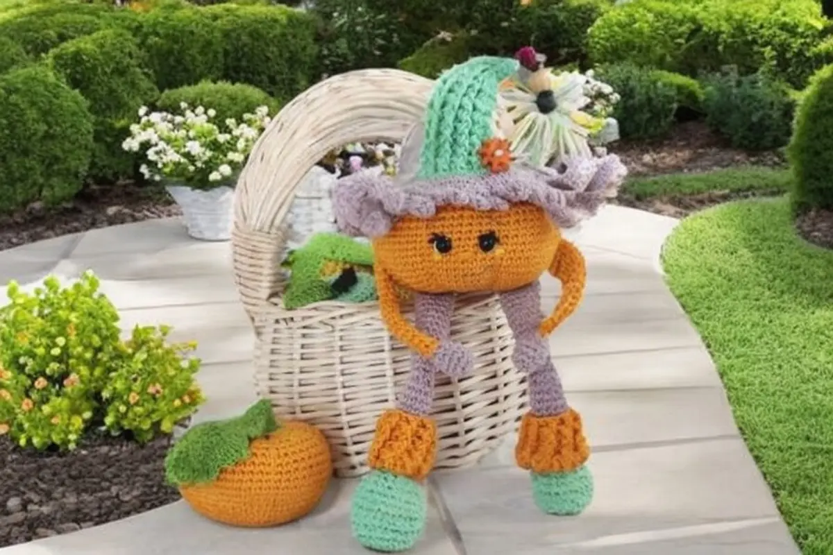 Boneco Abóbora Amigurumi