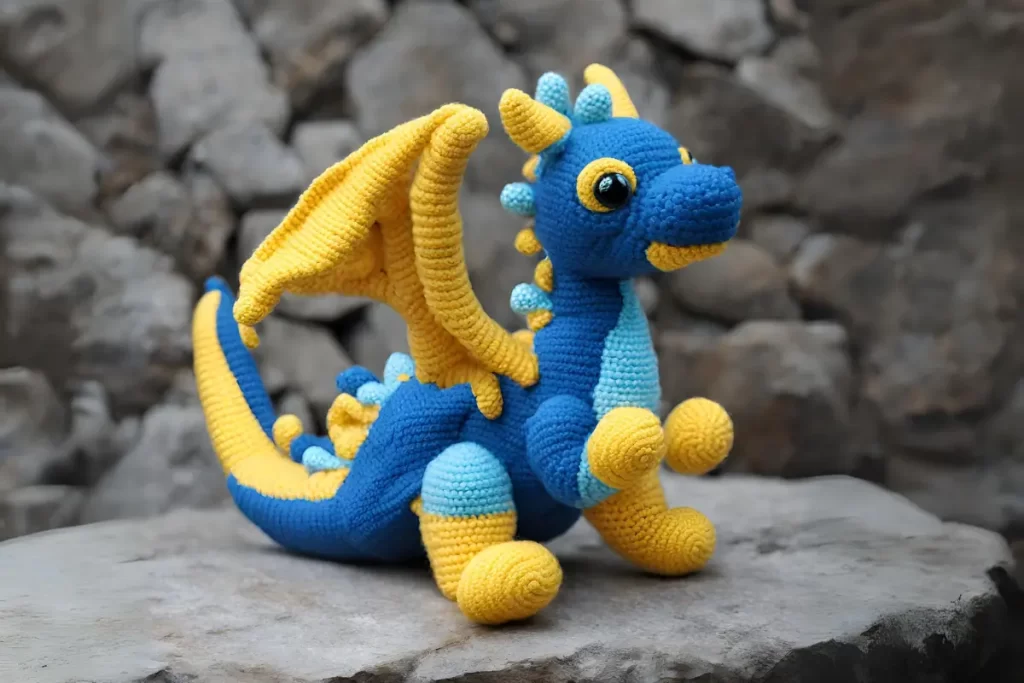 Dragão Azul Amigurumi (2)