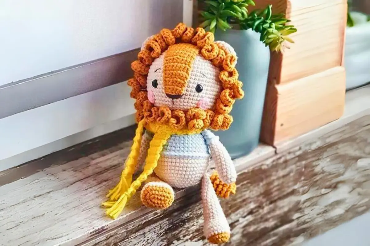 Receita Grátis Leao Sunshine Amigurumi