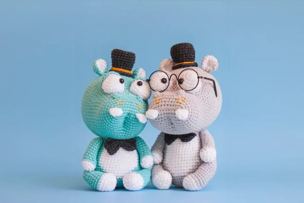 Professor Twin Hipopotamo Amigurumi