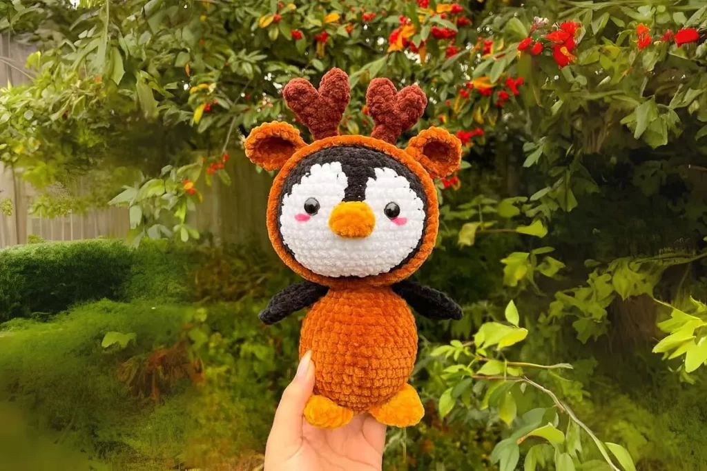 Receita Grátis Pinguim Rena Amigurumi