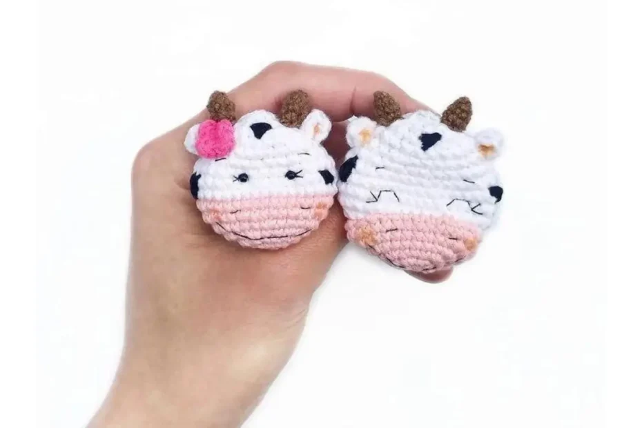 Broche Vaquinha Amigurumi