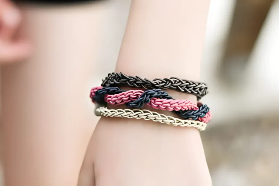 Conjunto de Pulseiras de Crochê