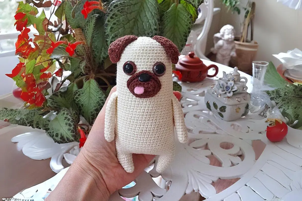 Cachorro Pug Amigurumi
