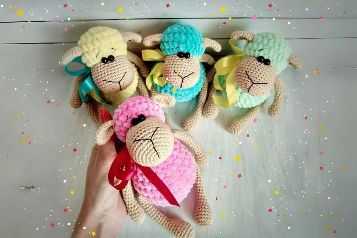 Ovelhas Coloridas Amigurumi