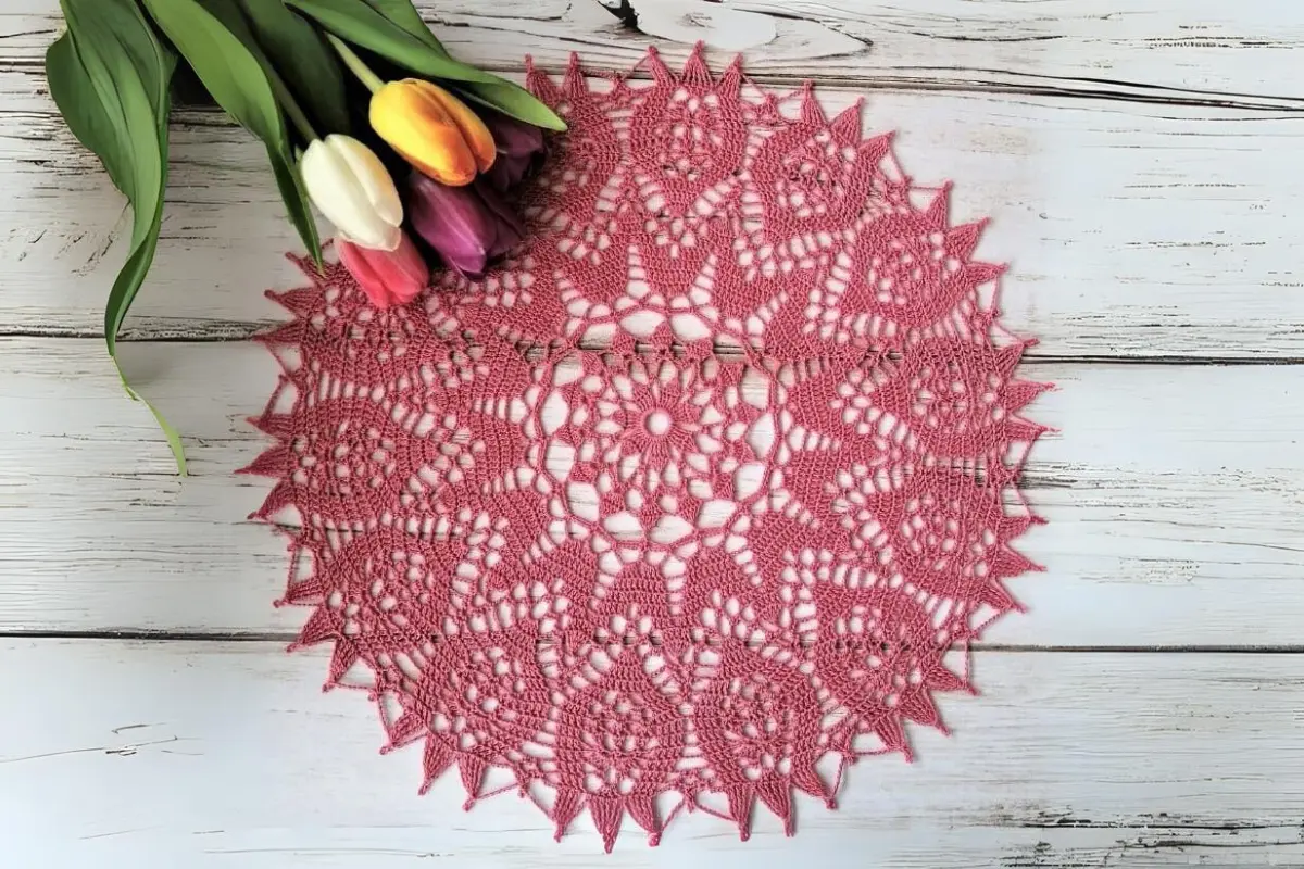 Sousplat Tuly Romantico de Croche