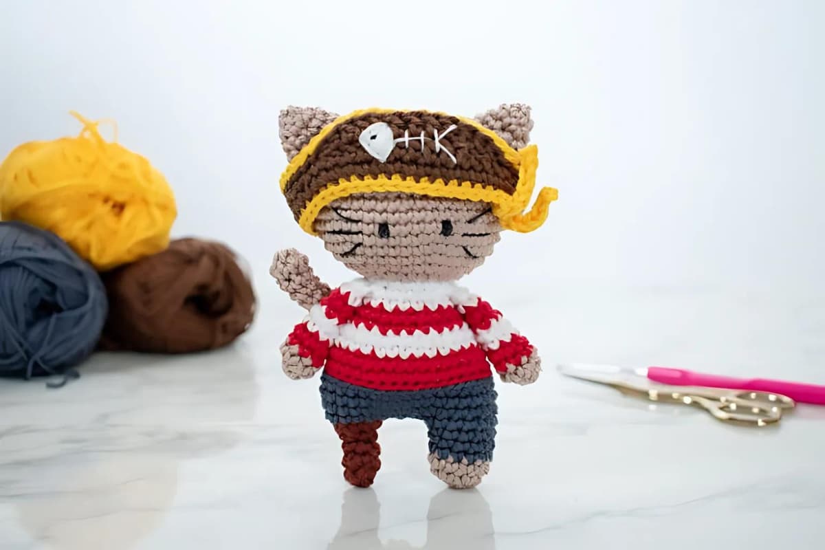 Gato Pirata Amigurumi