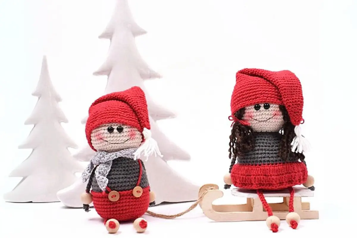 Amigos Elfos Natalinos Amigurumi