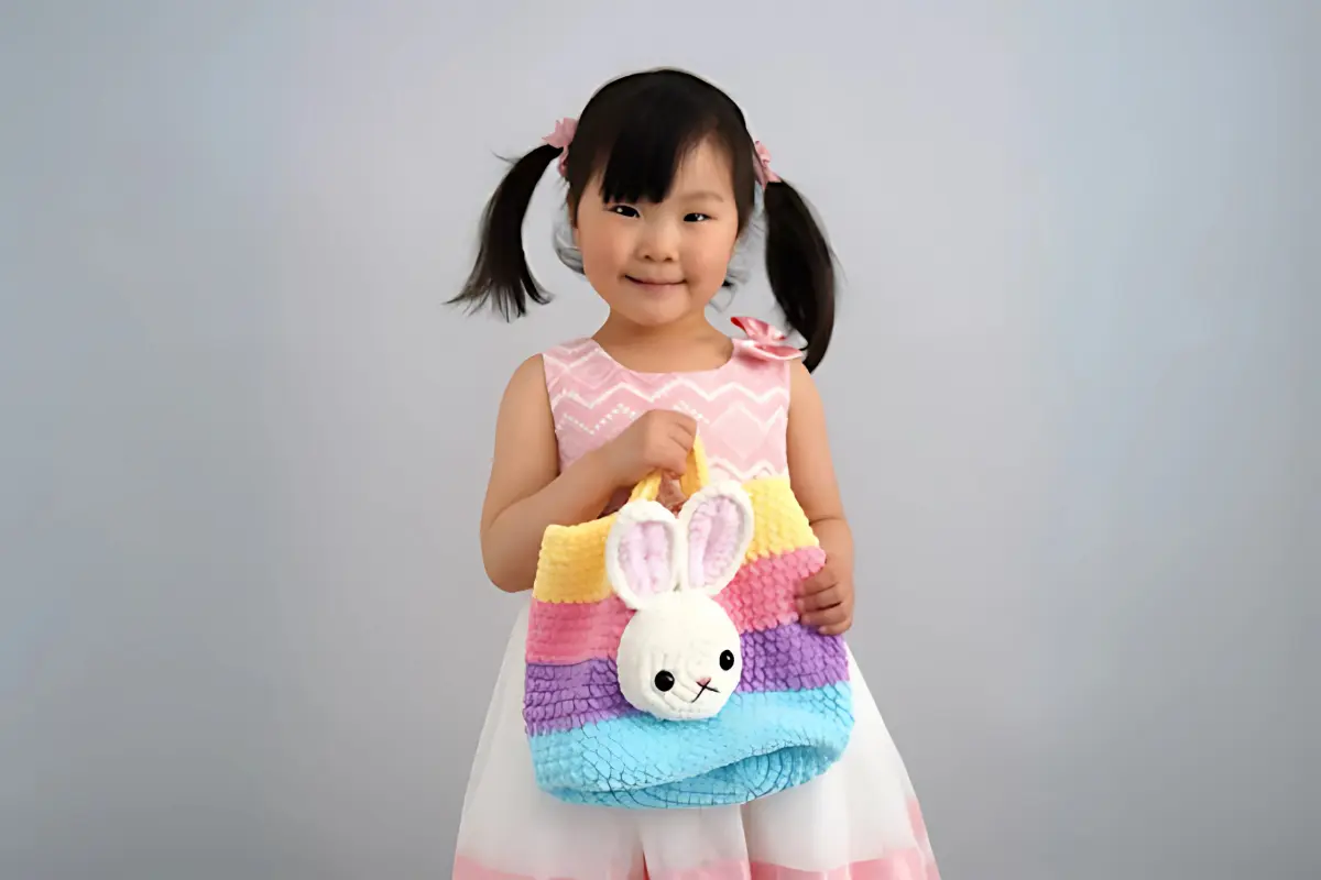 Bolsa Infantil Coelho Amigurumi