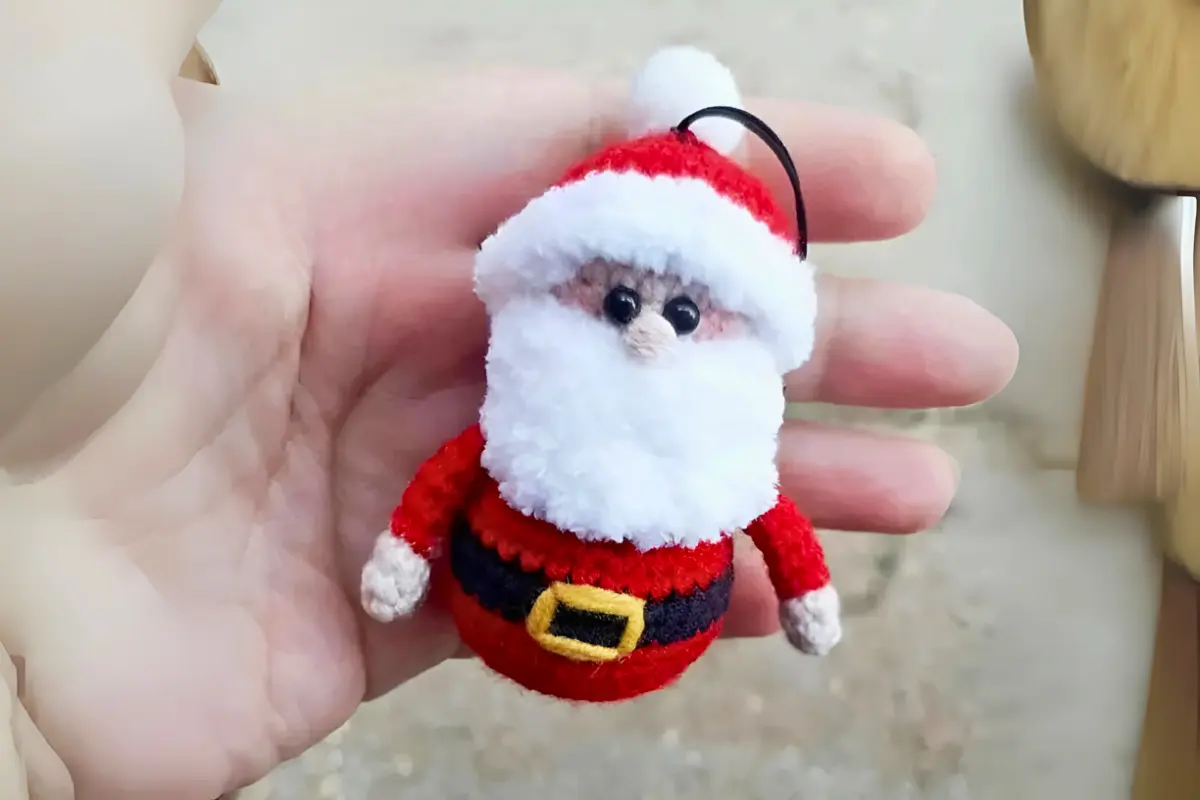 Enfeite Natalino Papai Noel Amigurumi