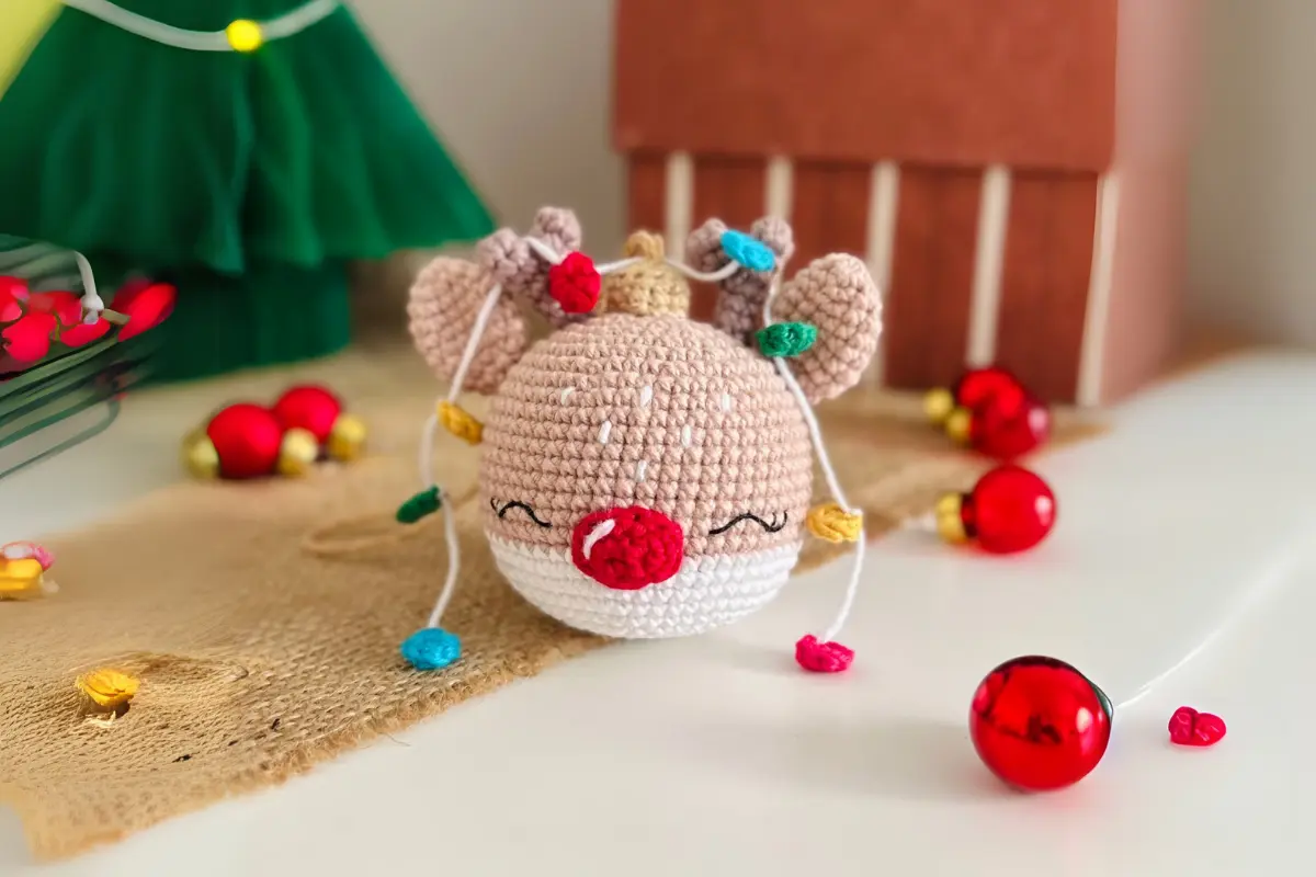 Enfeite Natalino Rudolph Amigurumi