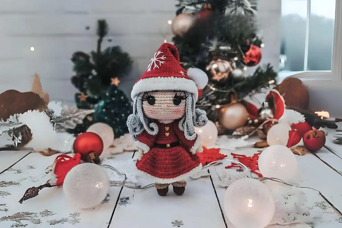 Liza a Boneca Natalina Amigurumi