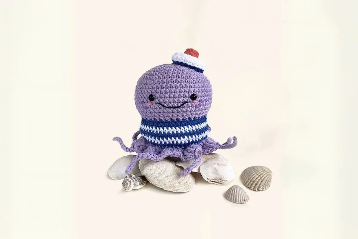 Polvo Marinheiro Amigurumi