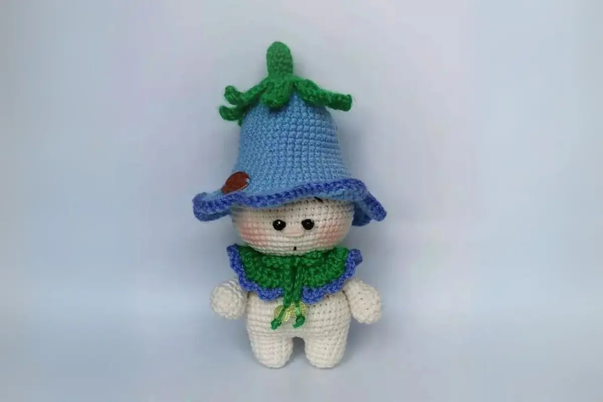 Boneco Bebê Sino Amigurumi