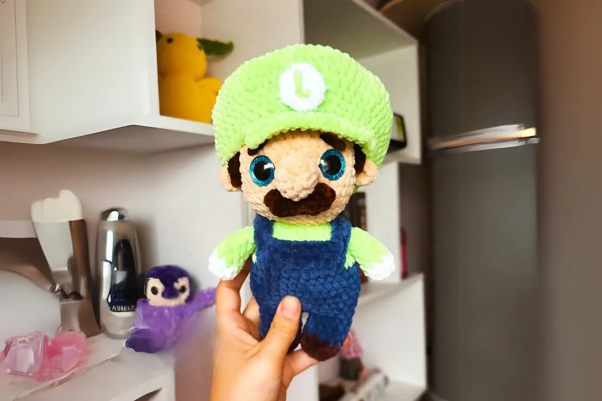 Boneco Luigi Super Mario Amigurumi