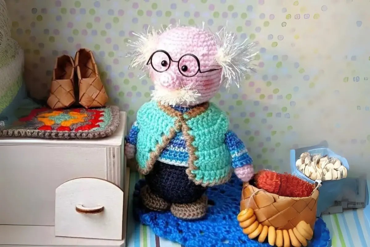 Boneco Querido Vovô Amigurumi