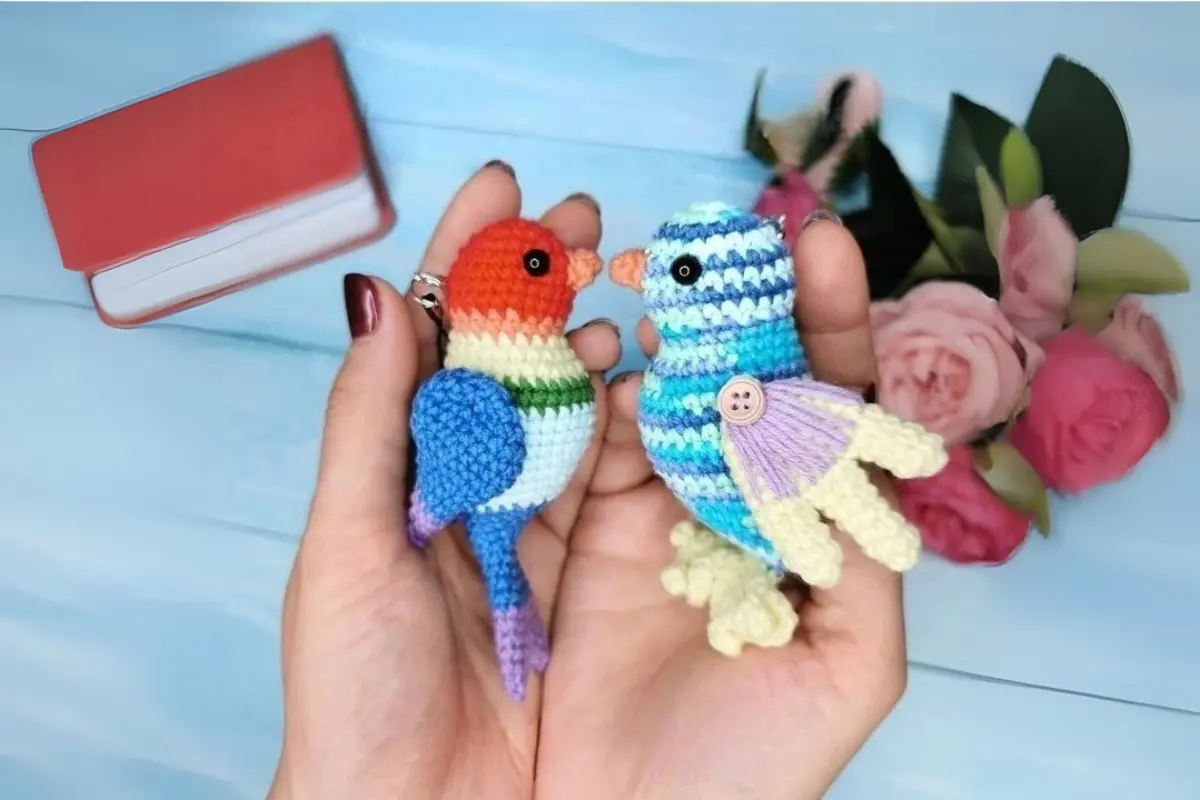 Chaveiros Pássaros Amigurumi